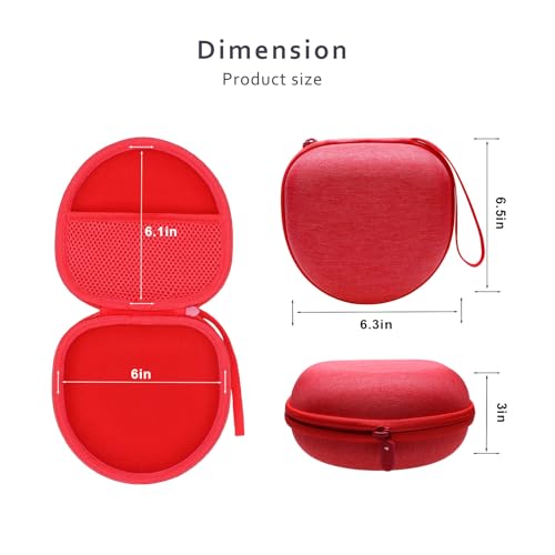 Image of Headphone Headset Case for Beats /JBL /JLab /TOZO /BERIBES /Picun /KVIDIO Noise Cancelling Over-Ear Foldable Headphone (Red)