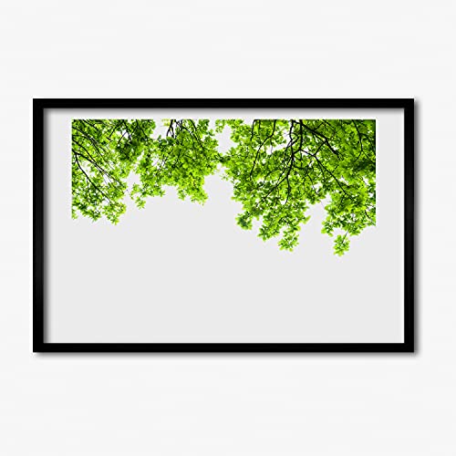 Cadre MDF 60x40 cm Tulup avec affiche de feuilles de chêne pour décoration murale