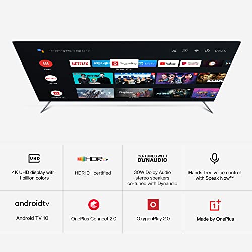 Image of OnePlus 125.7 cm (50 inches) U Series 4K LED Smart Android TV 50U1S (Black)