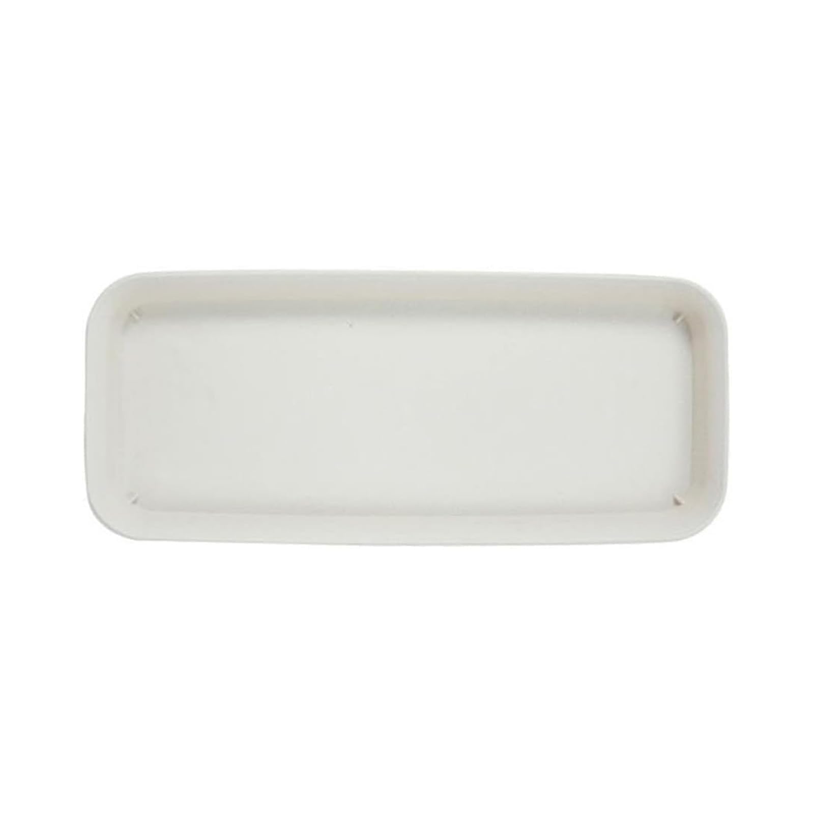 BBTISG Plant Pot Saucer, Rectangular Resin Flower Pot Coaster Rectangular Flower Drip Tray for Indoor Outdoor Resin Flower Pot Rectangle Planter (White, 49.0 * 20.0 * 3.3cm)