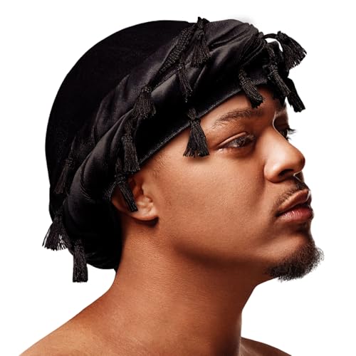 Image of Red by Kiss Bow Wow Premium Satin Mens Turban - Anti Breakage Moisture Retention, Stylish Soft Light Comfort Headwear