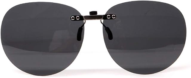 LOHO Unisex Polarized Clip-on Sunglasses Over Prescription Glasses Anti-Glare UV400 for Men Women Driving Travelling Outdoor Sport