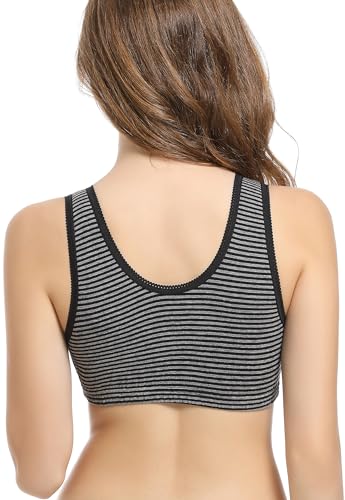 Image of CAKYE 3 Pack Maternity Nursing Sleep Bra Breastfeeding Cotton Bralette