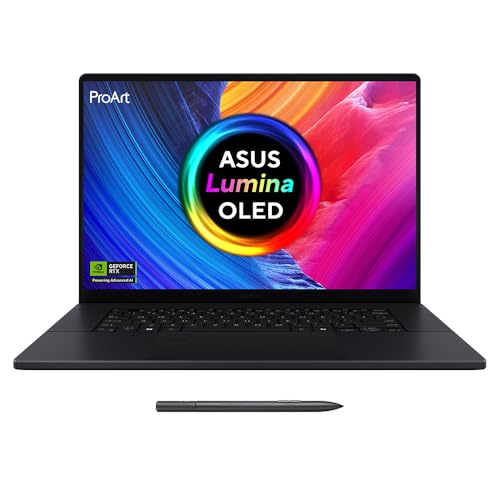 ASUS ProArt 16 OLED H7606WP Laptop | 16.0” 3K OLED Touchscreen | CoPilot+ PC | AMD Ryzen AI 9 HX 370 | NVIDIA GeForce RTX 5070 | 64GB RAM | 2TB PCIe SSD | Backlit Keyboard | Windows 11