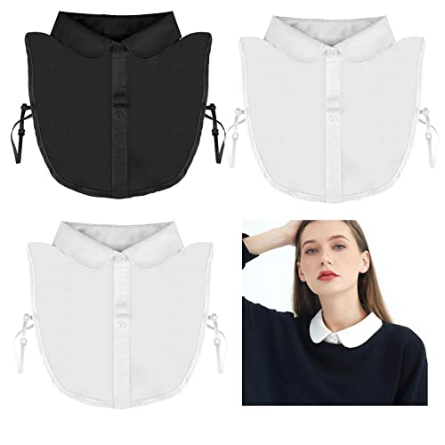 HOMURY Frauen Kragen Krageneinsatz: 3 Stücke Damen Blusenkragen Einsatz...