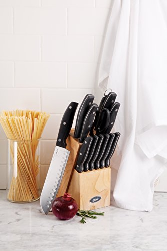 Oster 69529.14 Granger Cutlery Set, Wood Block, 14-Piece, Black #TOP3