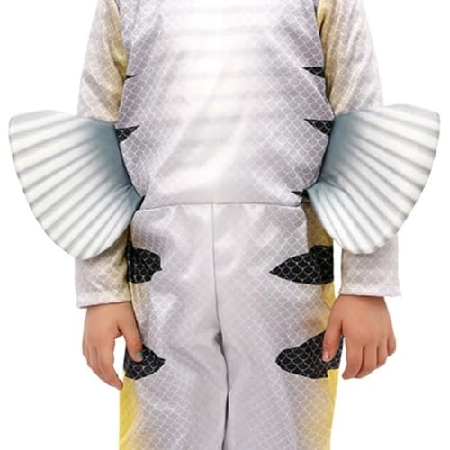 Disfraz infantil unisex de pez plano para Halloween miniatura 3
