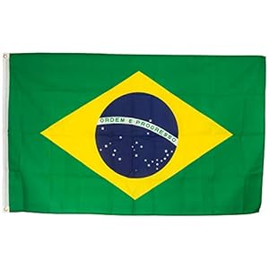 SCAMODA federale en staatsvlaggen gemaakt van weerbestendig materiaal met metalen ogen, vlag (150x90cm) Brazilië