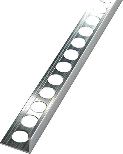 2,5 Meters – Height: 8mm Premium Fuchs Tile Trim Straight Edging Aluminium Natural – 1mm Thickness – 250cm Tile Trim