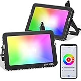▲ Control de la aplicación Bluetooth: Puede conectar el foco LED a su teléfono inteligente a través de Bluetooth. También puede elegir entre encendido / apagado, color, velocidad, brillo, modo, sincronización, así como sincronización de iluminación y música a través de la aplicación móvil.