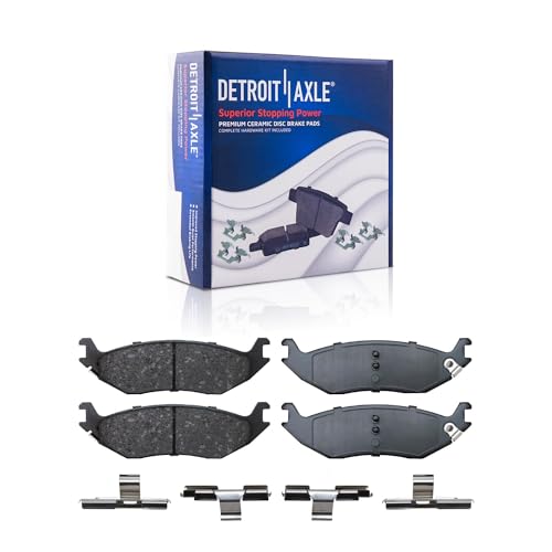 Image of Detroit Axle - Brake Kit for 2002-2005 Dodge Ram 1500, 2004-2006 Durango, | Front & Rear Drilled Slotted Brakes Rotors Replacement Ceramic Brake Pads : 13.23 inch inch Front Rotor