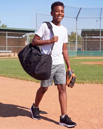 Image of Real Essentials 5 Pack: Boys' Dry Fit Basketball Shorts for Youth Kids Teens - Athletic Running Soccer Sports with Pockets