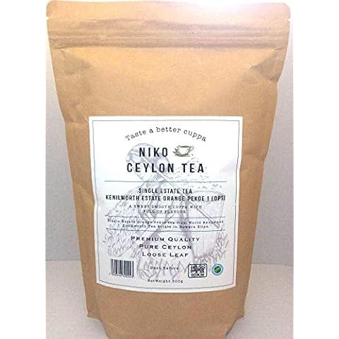 NIKO Premium Loose Leaf Tea 500g Catering Pack /Kenilworth Estate Orange Pekoe 1 (OP1)/Single Estate Black Tea *Great Taste Awards Winner 2020 Cover