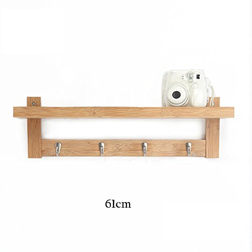 Preisvergleich Produktbild Kleiderständer ZHIRONG Multifunktions Massivholz Wandregale Veranda Kleiderhaken (größe : 61cm(4 Hooks))