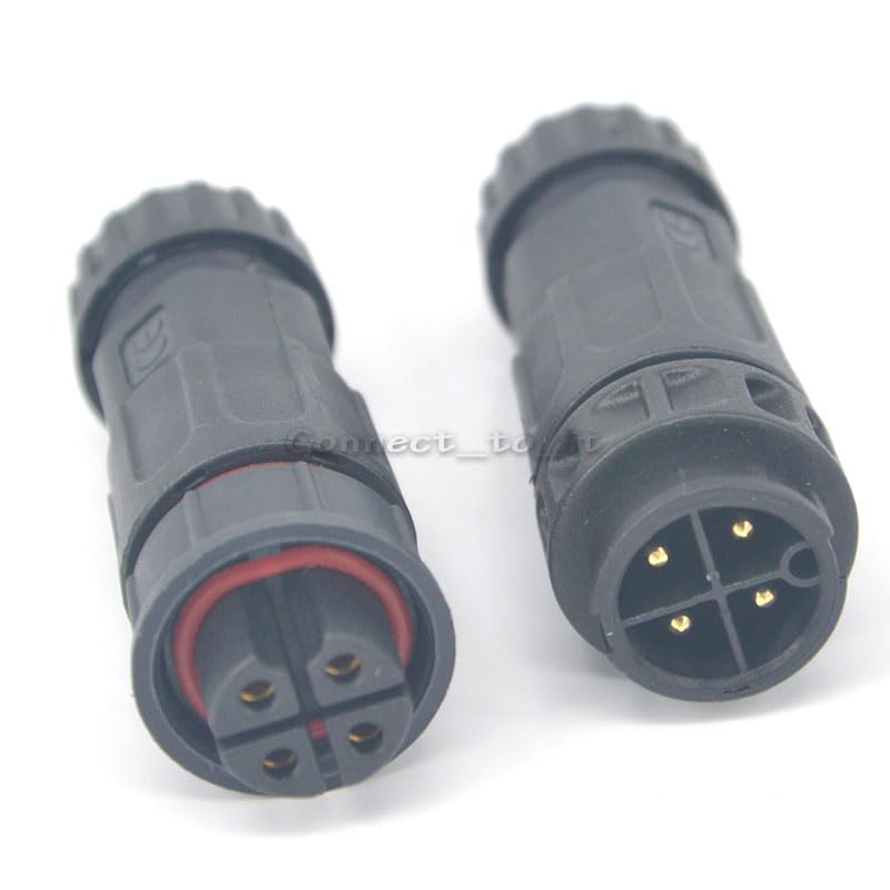Wiring Connecting Terminals - 10 Pieces M19 4 Pin Waterproof Connector Adapter Male Female Led Light Lamp IP68 Electrical Connector 4pin Wire Contacts Adapter