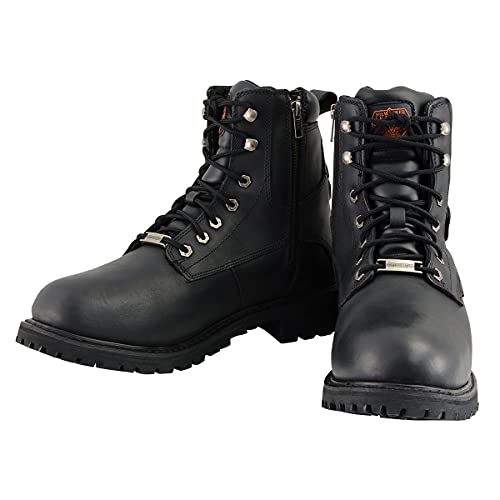 Image of Milwaukee Leather Men's Leather Lace-Up Riding Boots - Motorcycle Biker Footwear for Street & Daily Wear
