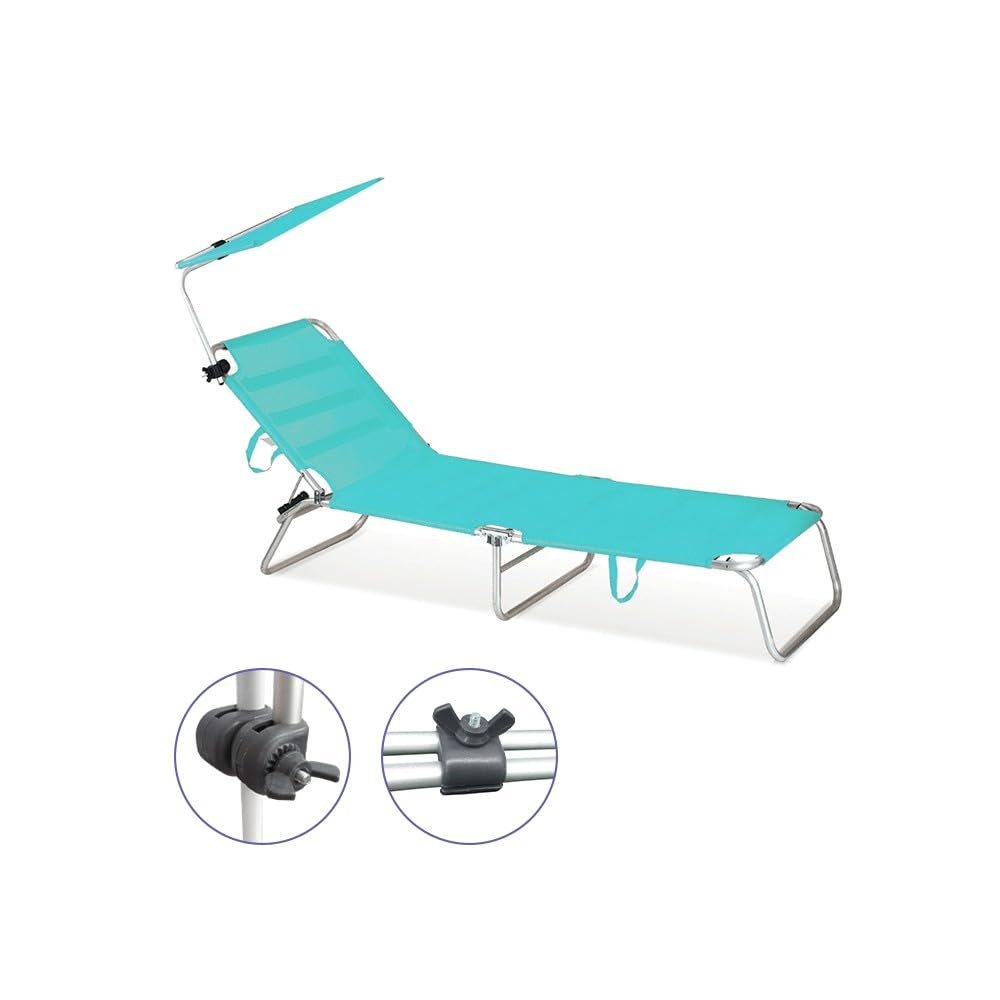 Marbueno 10438 - Ombrellone inclinabile, in alluminio, per spiaggia e piscina, 51 x 54 x 37 cm, colore: blu