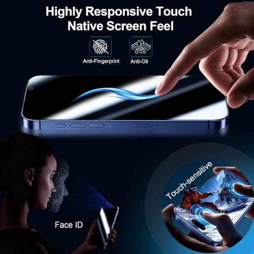 QHOHQ Sichtschutz für iPhone 18 Pro für Panzerglas, 9H+ Schutzfolie – Ansicht 6