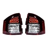 Rear Stop Brake Tail Light Fog Lamp Compatible with Jeep Compass 2014-2017 Left Driver + Right Passenger Side