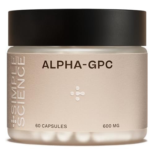 Simple Science Alpha GPC 600mg in One Capsule | 60 Capsules = 60 True Servings | Lab Tested Choline Supplement | Nootropic for Focus Memory and Cognitive Function | Made in the UK