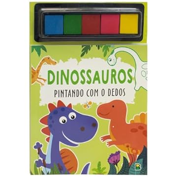 Capa do livro Pintando com os Dedos: Dinossauros