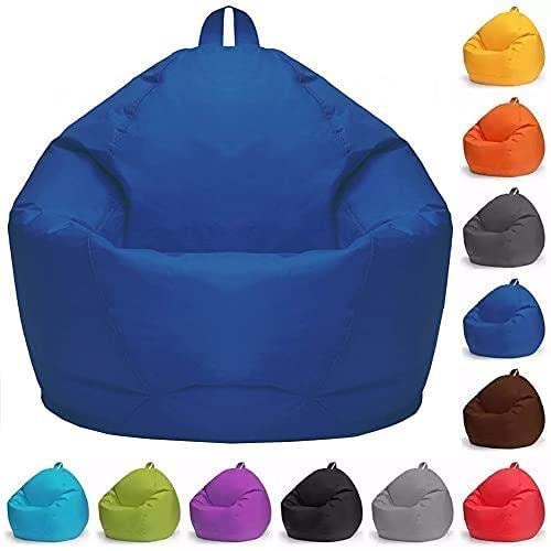Zaslan Pouf per adulti e bambini, sacco gigante senza imbottitura, cuscino da pavimento, poltrona lounge grande per interni ed esterni, 70 x 80 cm