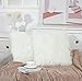 JULIYEH Set di 2 Copricuscini di Pelliccia Sintetica Cuscini per Divano Federe per Cuscini Decorativo Fodera per Cuscini Camera da Letto Soggiorno 50 x 50 cm Bianco