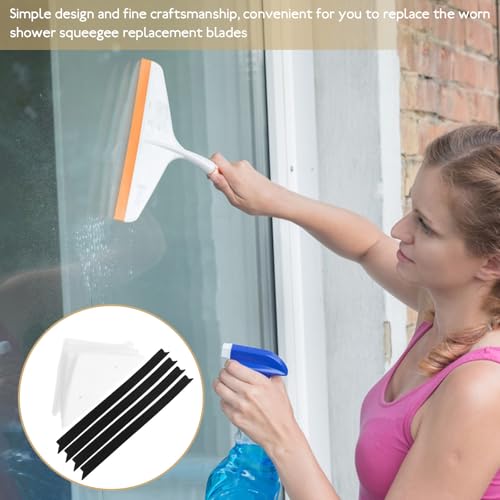 Escobillas de goma de repuesto y paño triangular para limpieza de ventanas 6