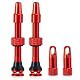 Tubeless Ventil Hzjd 2 Stück Presta Ventile, Rot, 44 mm