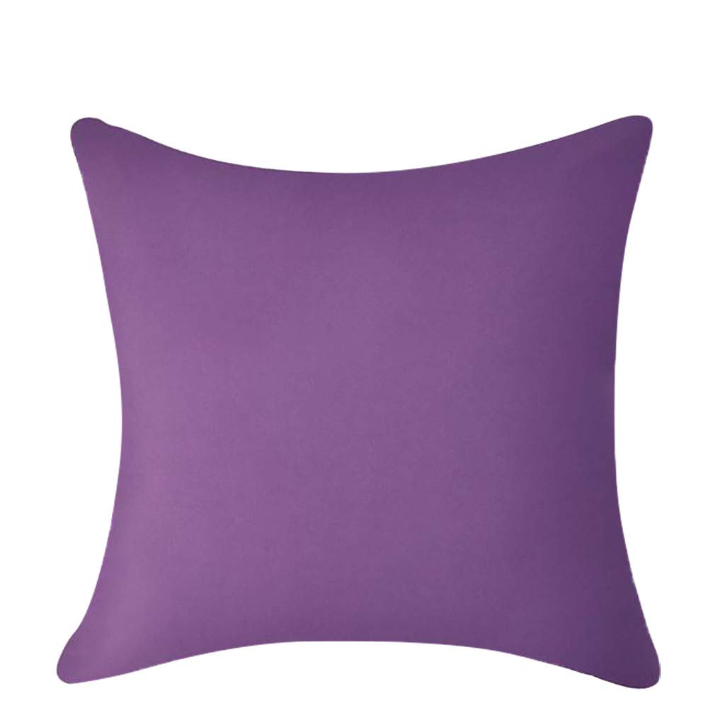 D-XinXin Pillow Case, Simple Solid Color Pillow Cover, Waterproof Sofa Cushion Cover Case, Best for Home and Outdoor, 1818", for Home Car Decoration