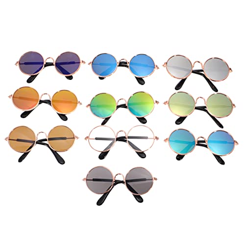 Happyyami Funny Dog Cat Sunglasses 10pcs Pet Glasses Kitten Puppy Costume Props Dog Goggles