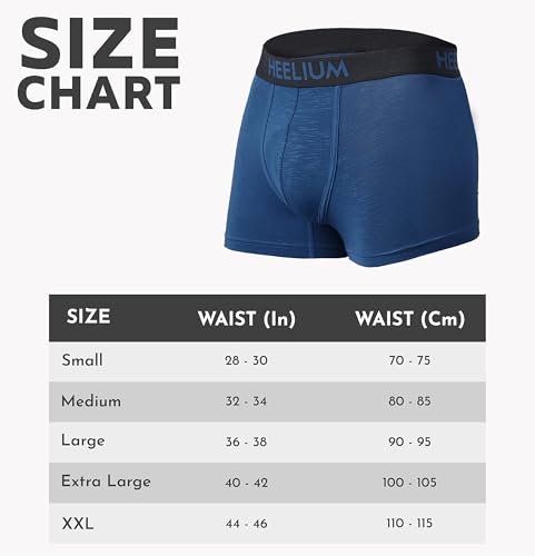 Image of HEELIUM Bamboo Underwear Trunk for Men | 3X Softer Than Cotton & Odour Free | Stretchy Fabric & Durable Waistband
