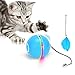 WWVVPET Bola de Gato,Juguete Gato Interactivo para Mascotas,Carga USB Juguetes para Gatos Pelotas,Giratoria Automática de 360 Grados,para Ejercicio Animal Doméstico (Azul 【Versión Mejorada】)