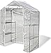 Serre de Jardin PE Plastique Tente abri Garden Greenhouses hall Walk Hiverhouse avec fermeture à glissière, plastique 3 niveaux de plein air chaud hiver, plantes de jardin d' hiver fleur chauillon