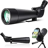 Spotting Scope, Dual Focusing 20-60X90 ED FMC Lens-BAK4 Prism Ultra HD Optics Telescope with Carrying Case Tripod and Smartphone Adapter for Target Shooting Hunting Bird Watching Wildlife Scenery
