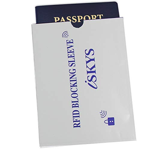 Top Rated Iskys 16 Pack Rfid Blocking Sleeves Credit Card Protector & Passport Identity Theft (12 Credit Card + 4 Passport) White #TOP5