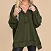 Womens Oversized Long Sleeve Sweatshirts Button Up Crewneck Henley Pullover Fall Trendy Outfits Loose Fit Cute Top (Army Green,X-Large)