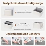 StorageWorks Large Storage Baskets for Organizing, Foldable Storage Baskets for Shelves, Fabric Storage Bins with Handles, Mixing of Beige, White & Ivory, 3-Pack