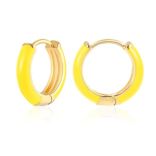 【Materiale premium】 Piccoli orecchini a cerchio d'oro, leggeri e confortevoli, non si rompe facilmente. Gli orecchini attorcigliati con placcati in oro 18K con 925 posti in argento sterling. Ipoallergenico, nichel e senza piombo.