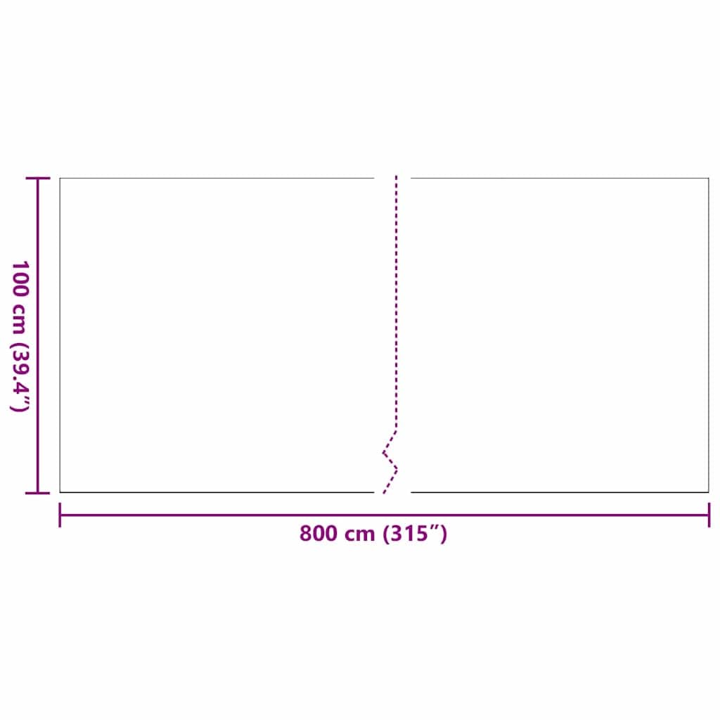 Sztuczna trawa 800 x 100 x 4 cm, polipropylen (PP), na balkon, taras, ścieżkę ogrodową, odprowadzająca wodę tylna strona do łatwej w pielęgnacji zielonej powierzchni na zewnątrz