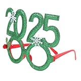 Homoyoyo Diadema Navidad Gafas Decorativas Reutilizables para Fiesta Marcos Color Verde Accesorios para Fotos Cotillón Navideño