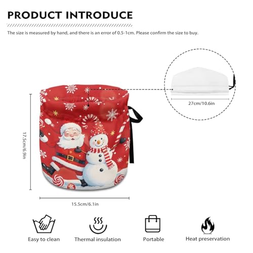 Image of Santa Claus Tea Cozy for Tea Pot Dust Cover with Insulation Pad Snowman Fabri Kettle Cloth Cover Tea Cosy for Kitchen Table Top Decorations for Party Gift for Holiday