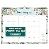 Calendar 2026, Wall Calendar 2026 UK with A4 Size from Jan 2026 to Dec 2026 (12 Months) for Home Office Planning and Organizing