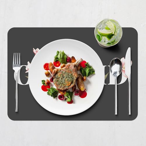 Sets de table en liège anti-rayures napperons noirs pour table bois - 7