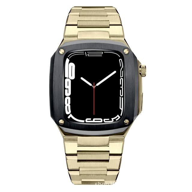 Bracelet en acier inoxydable pour Apple Watch 44mm 40mm, maillons métalliques iWatch