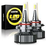 AUXITO 9005 HB-3 Bulbs, 30000lm 6500K Cool White, 10 Min Install, 50000Hrs Lifespan, Canbus Ready, Adjustable Beam with Cooling Fan, Pack of 2