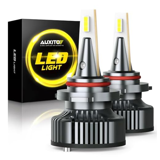 AUXITO 9005 HB-3 Bulbs, 30000lm 6500K Cool White, 10 Min Install, 50000Hrs Lifespan, Canbus Ready, Adjustable Beam with Cooling Fan, Pack of 2