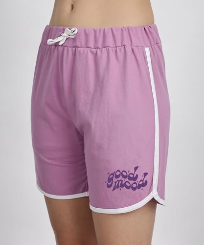 Image of SHODOX 100% Cotton Women Casual Shorts - Printed Short for Gym, Yoga, Cycling, Dance, Summer - Regular Fit (Pack of 2)