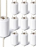 10 Pack Breakaway Cord Condensers for Window Blinds – Anti-Strangulation Safety Pull Cord Tensioner, Pet Friendly, Universal Fit for Horizontal, Mini, Faux Wood & Aluminum Blinds (White)