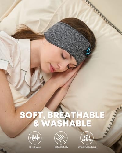 Miniatura 6 de Fulext Auriculares Bluetooth Para Dormir, Diadema Suave, Elástica, Cómoda, Diadema Bluetooth, Para Hombres, Mujeres, Adolescentes, Navidad, Padre, Día De La Madre, Cumpleaños